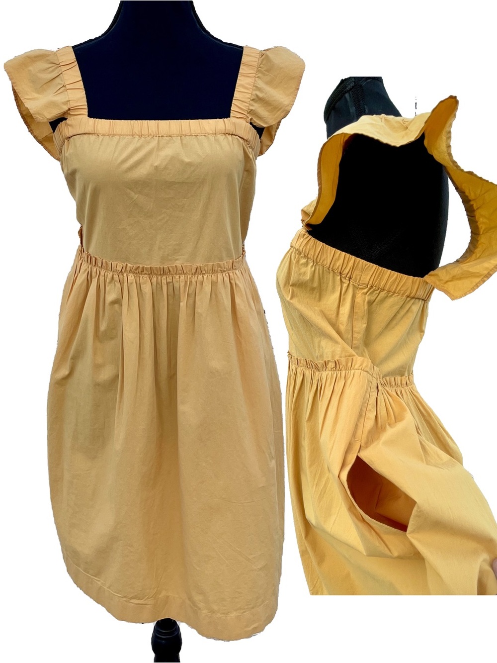 NEW Madewell Cottagecore Yellow Babydoll Dress with Pockets XS